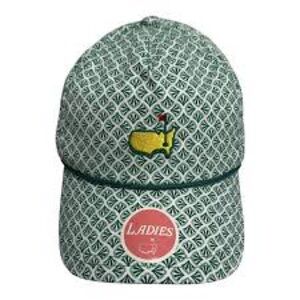 Women’s green Masters Patterned hat Cap with Yellow Golf Logo NWT 2025